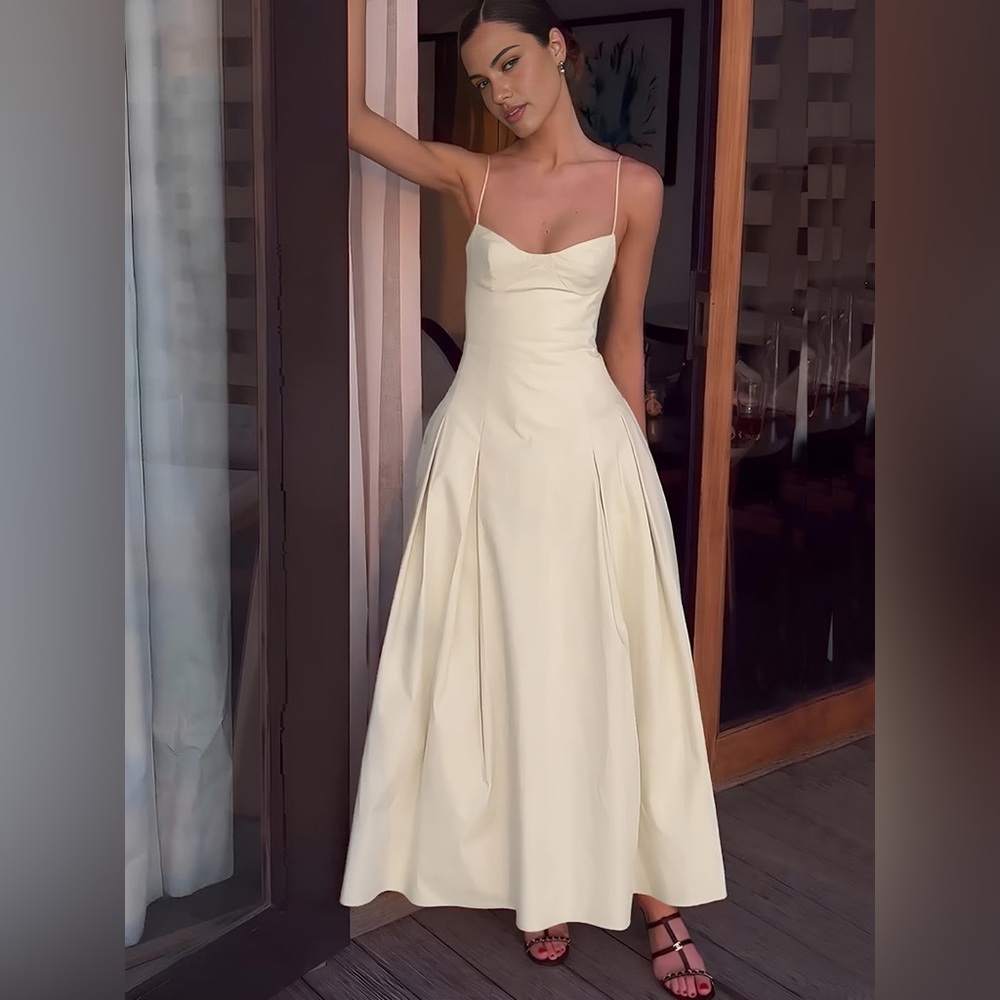 Commense Cream Maxi Dress
